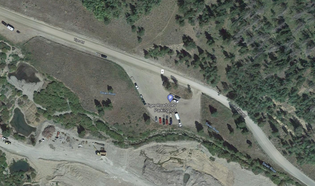 Parking for this riding area