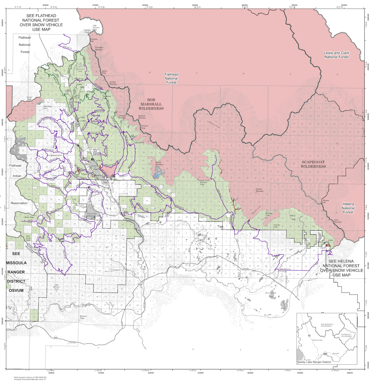 Seeley Lake Rocky Mountain Sled Conditions