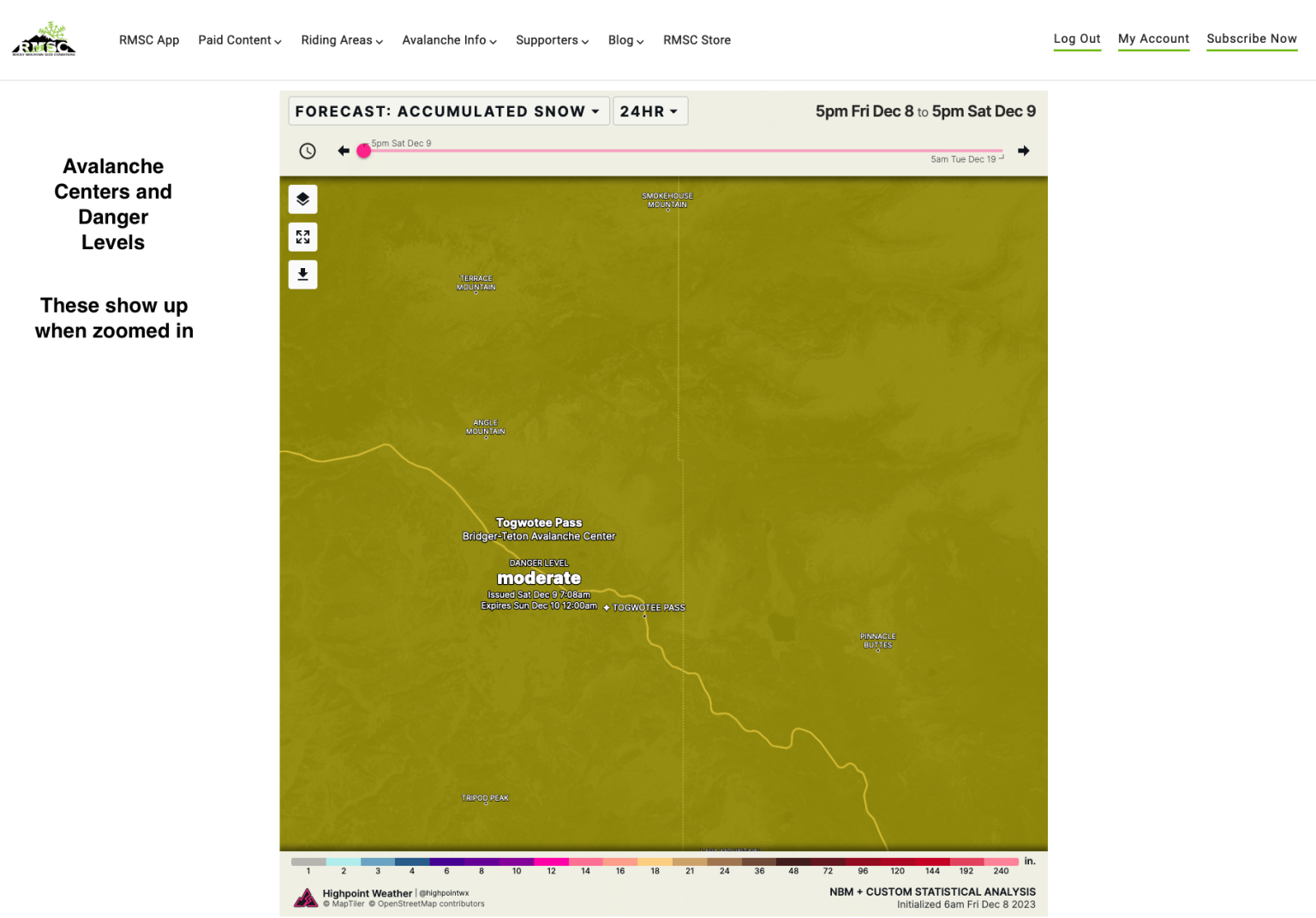 Interactive Snow Map *Guide* – Rocky Mountain Sled Conditions